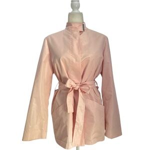 Cinzia Rocca Blush Pink Belted Lightweight Travel Jacket Made in Italy
